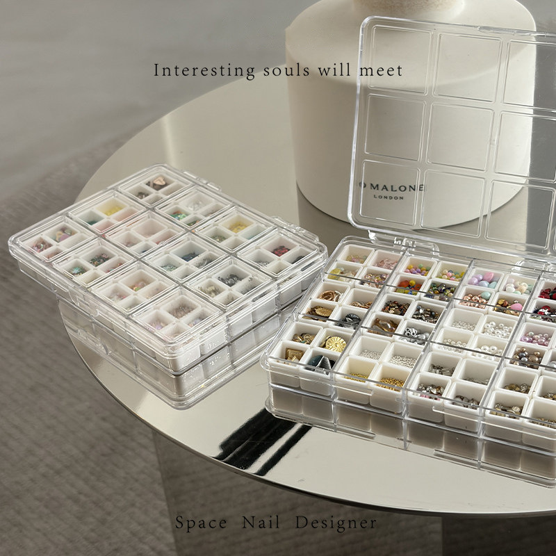 Body Jewelry Display - 48 Grids Nail Accessories Storage Box