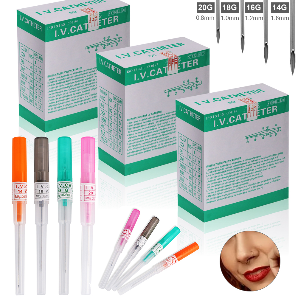 Body Jewelry Eyebrow - Sterile Disposable Piercing Needles 14G/16G/18G/20G Puncture