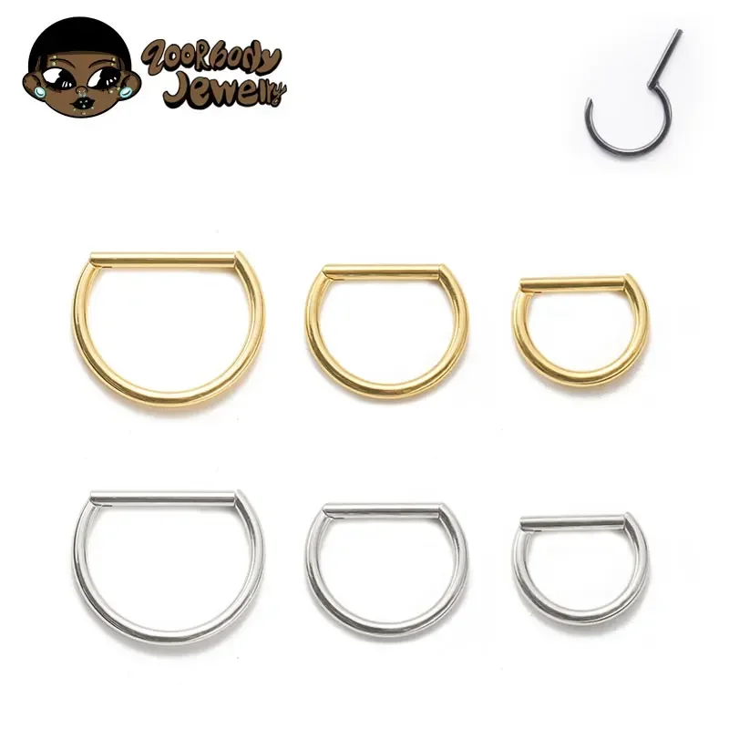 Zoor Body Jewelry - 1Pcs G23 Titanium Piercing 16G 8/10/12mm