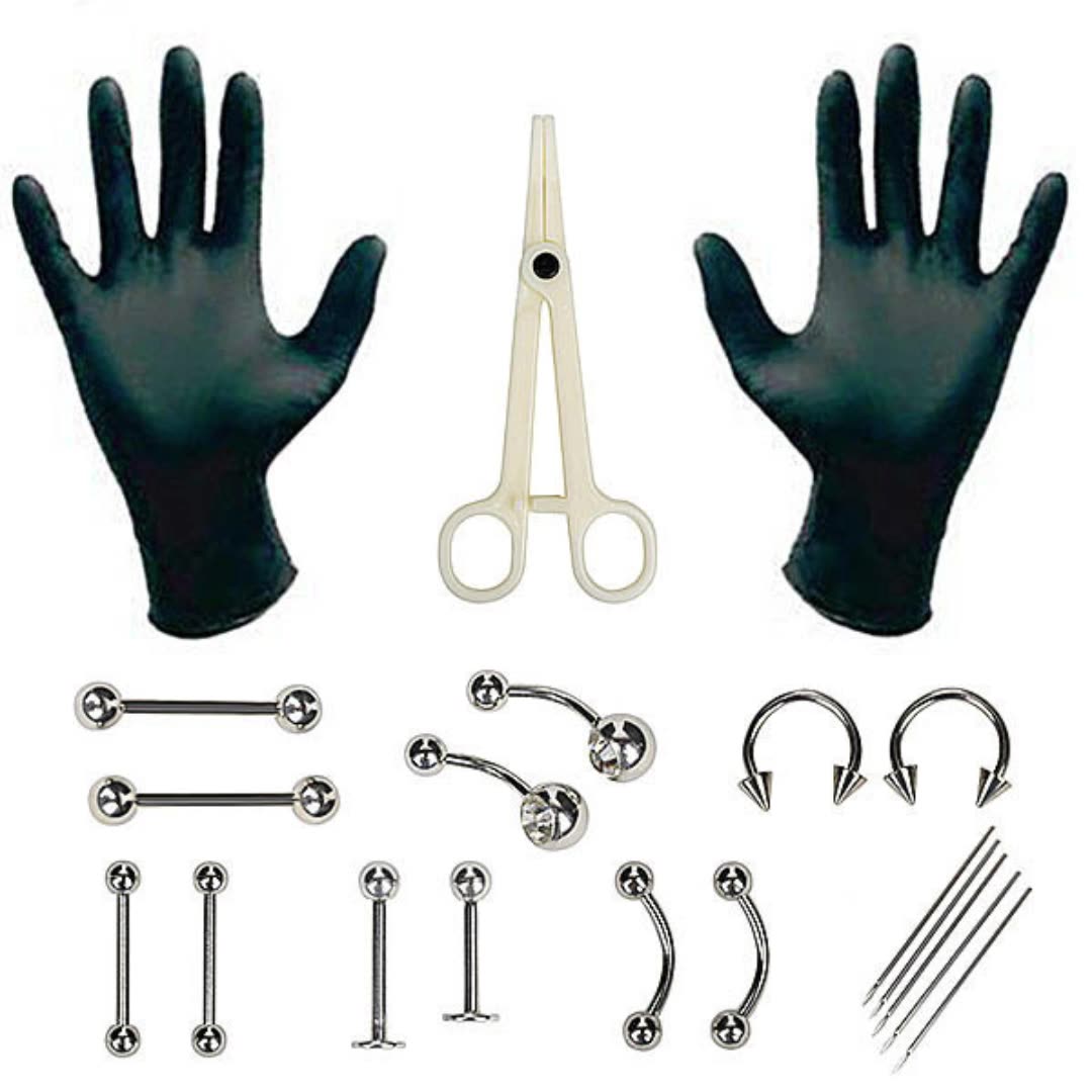 Body Jewelry Eyebrow - 1 Set Disposable Professional Body Piercing