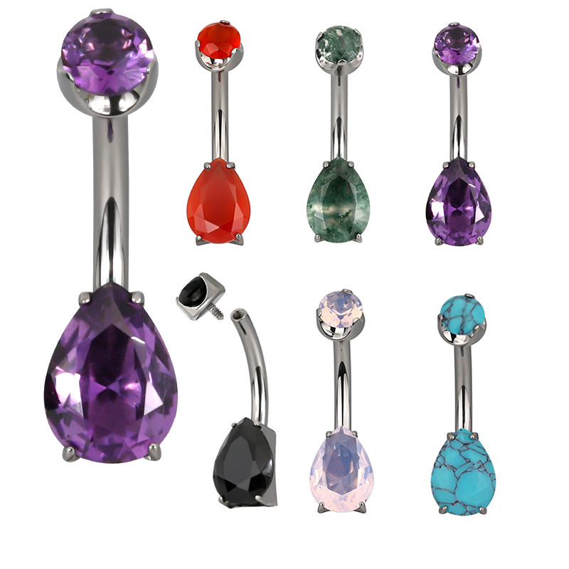 Nipple Bar Curved - ASTM F136 Titanium PIERC Pear Shape