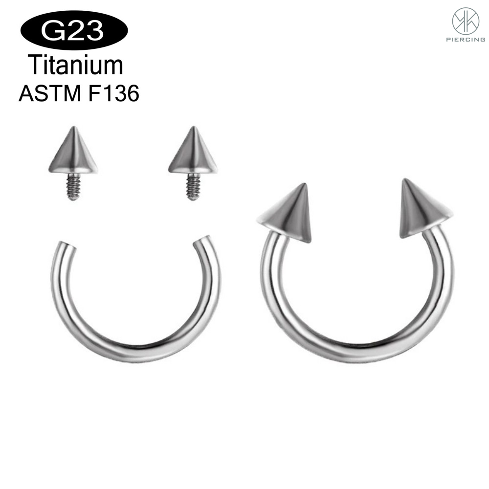 Zoor Body Jewelry - F136 Titanium Hoop Nose Rings Internally