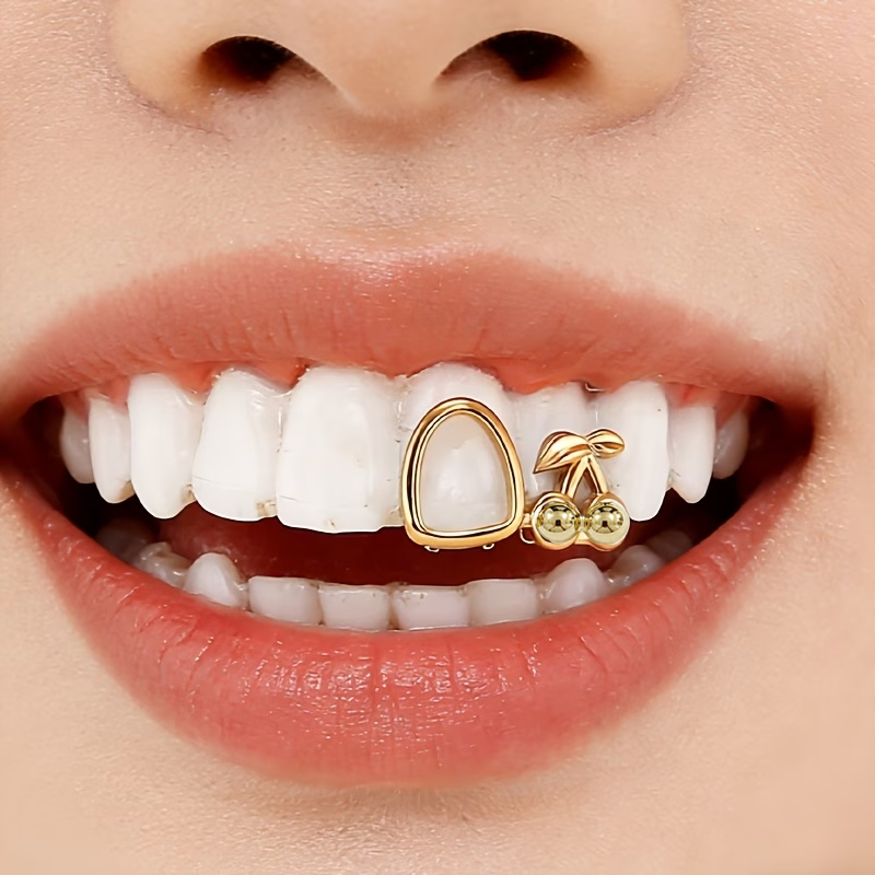 Body Jewelry Unique - Best-Selling Hip-Hop Braces, Fashionable Cherry-Style Bowknot,