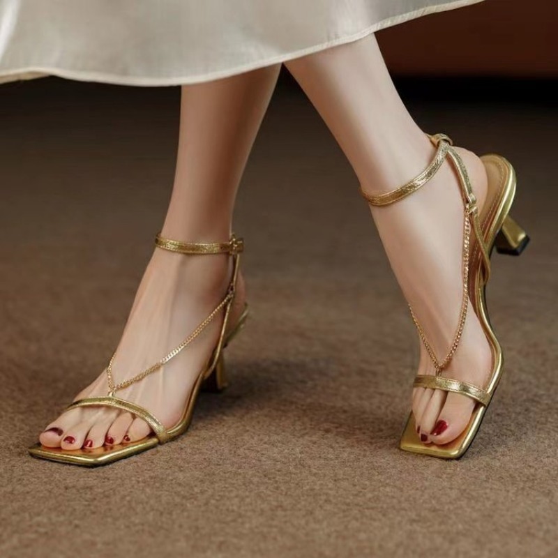 Women Chain Sandals High Heels - Body Jewelry Back recensione e prezzo
