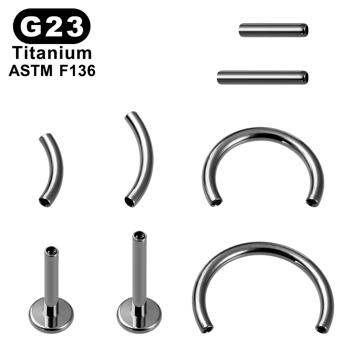 8pcs/Lot ASTM F136 Implantable - Nipple Bar Curved recensione e prezzo