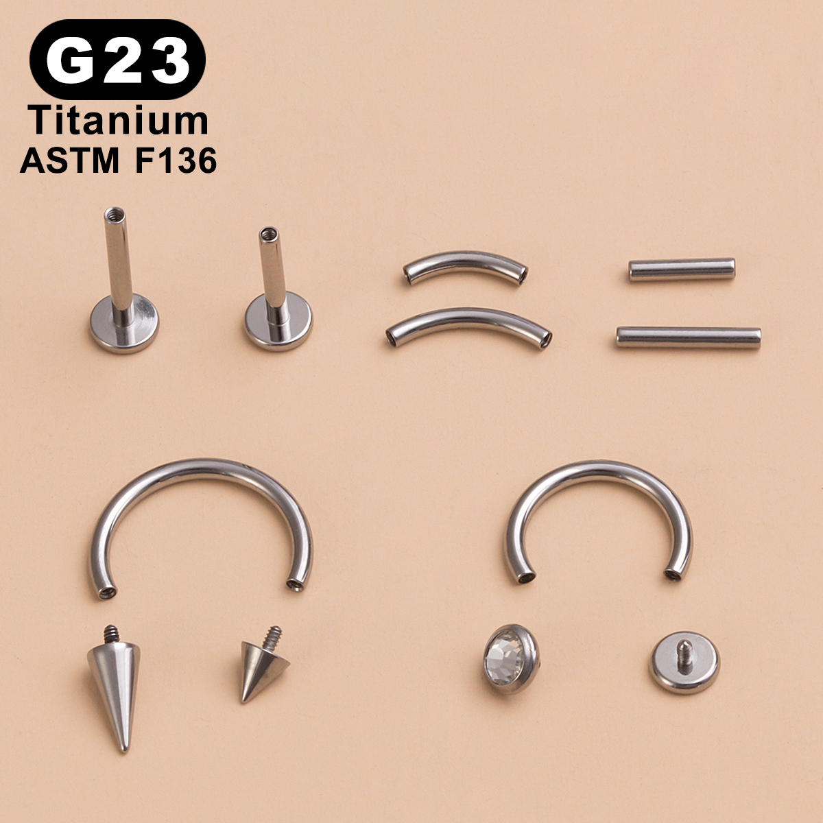 8pcs/Lot ASTM F136 Implantable - Nipple Bar Curved recensione e prezzo