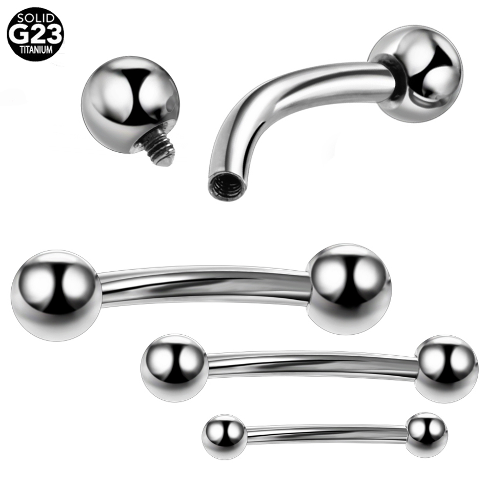 1PC 100% Titanium Eyebrow Pier - Nipple Bar Curved recensione e prezzo