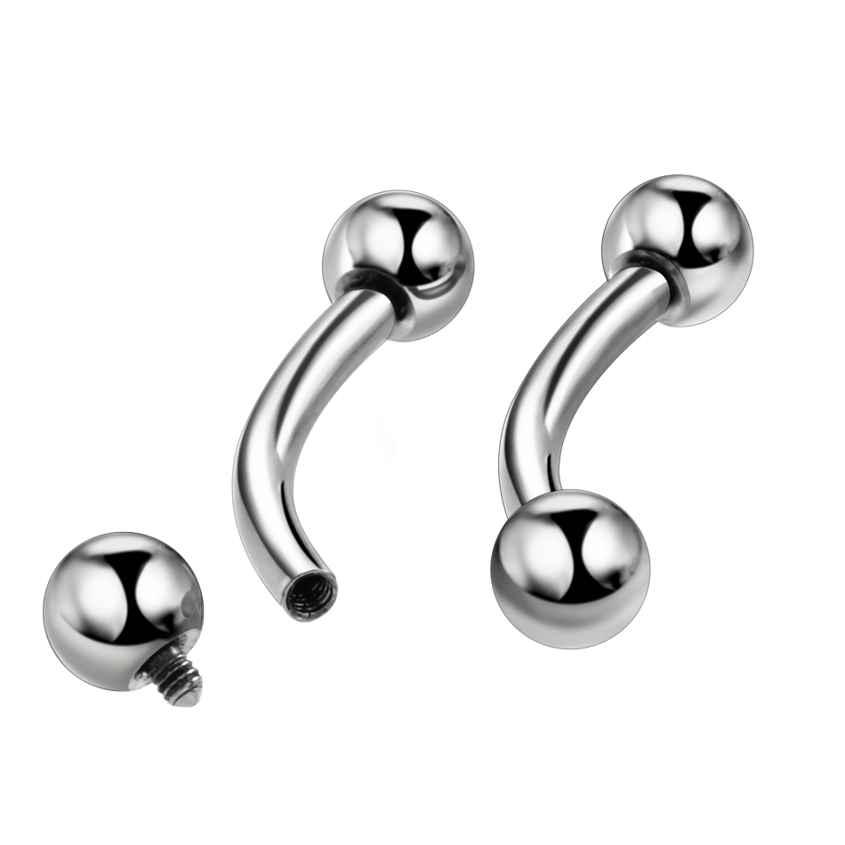 1PC 100% Titanium Eyebrow Pier - Nipple Bar Curved recensione e prezzo