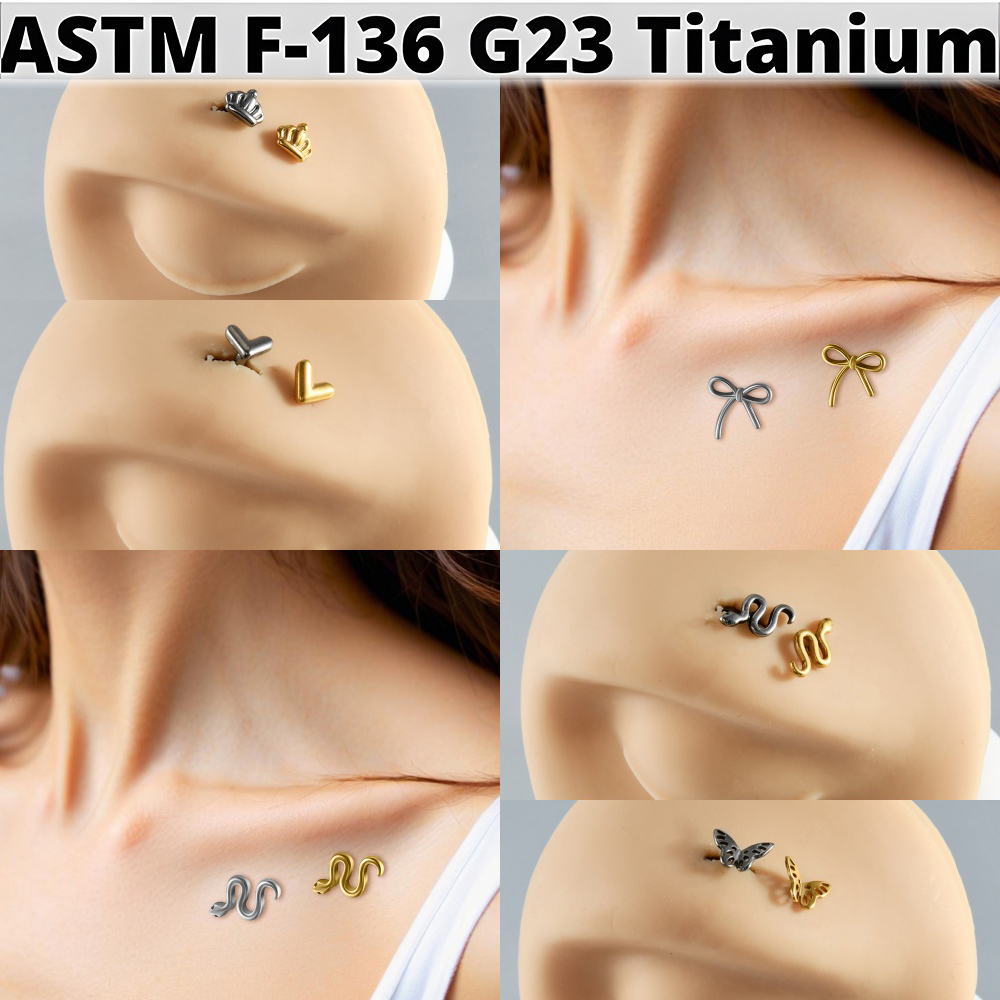 14-1PCS G23 Pure Titanium Butt - Body Jewelry Dermal recensione e prezzo