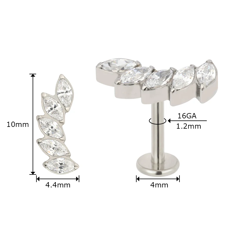 ASTM F136 Titanium EAR PIERC M - Nipple Bar Curved recensione e prezzo