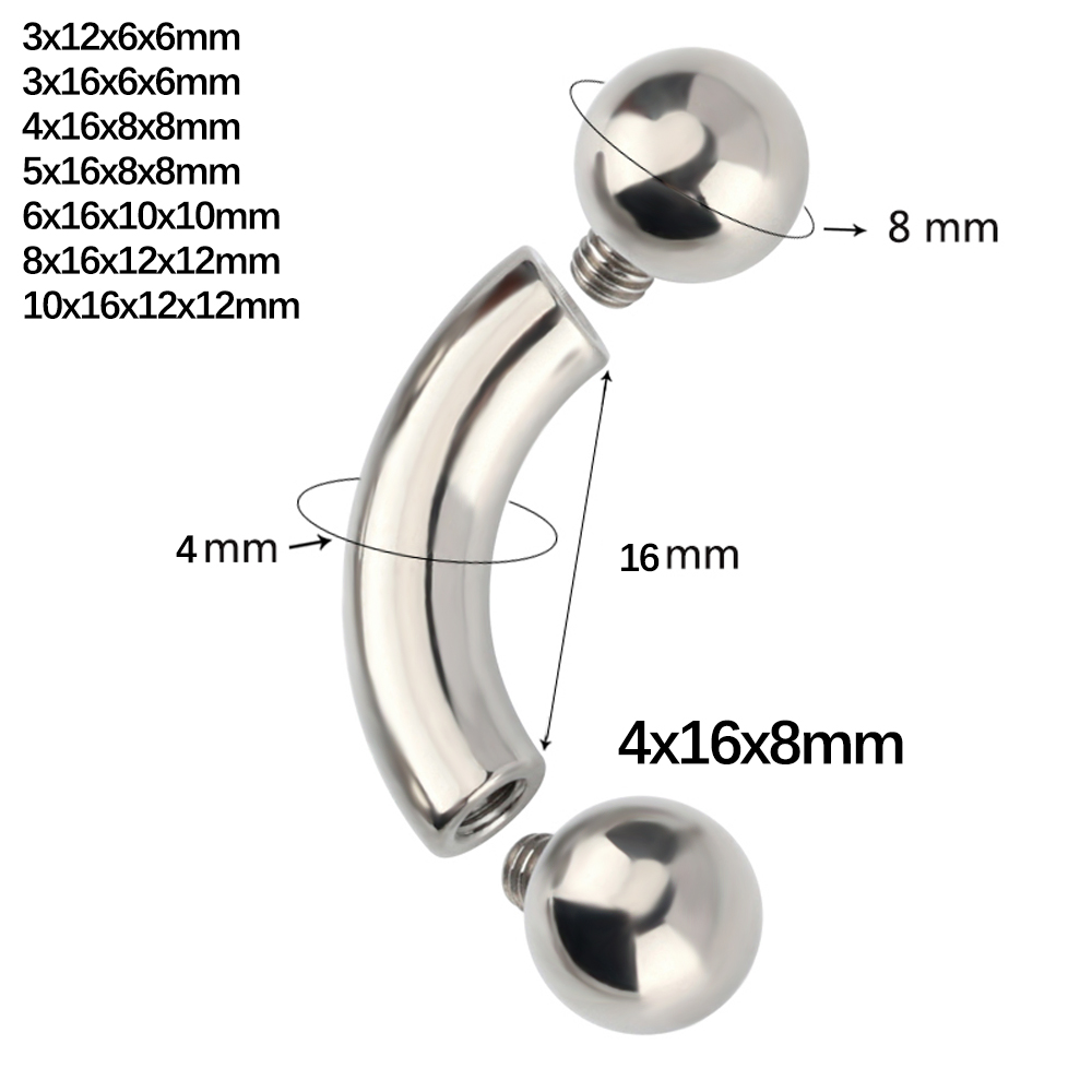 1pcs ASTM F136 Titanium Curved - Nipple Bar Curved recensione e prezzo