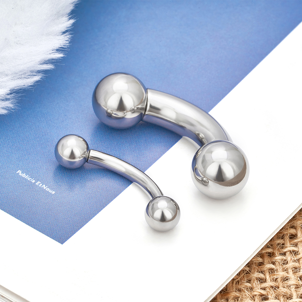 1pcs ASTM F136 Titanium Curved - Nipple Bar Curved recensione e prezzo