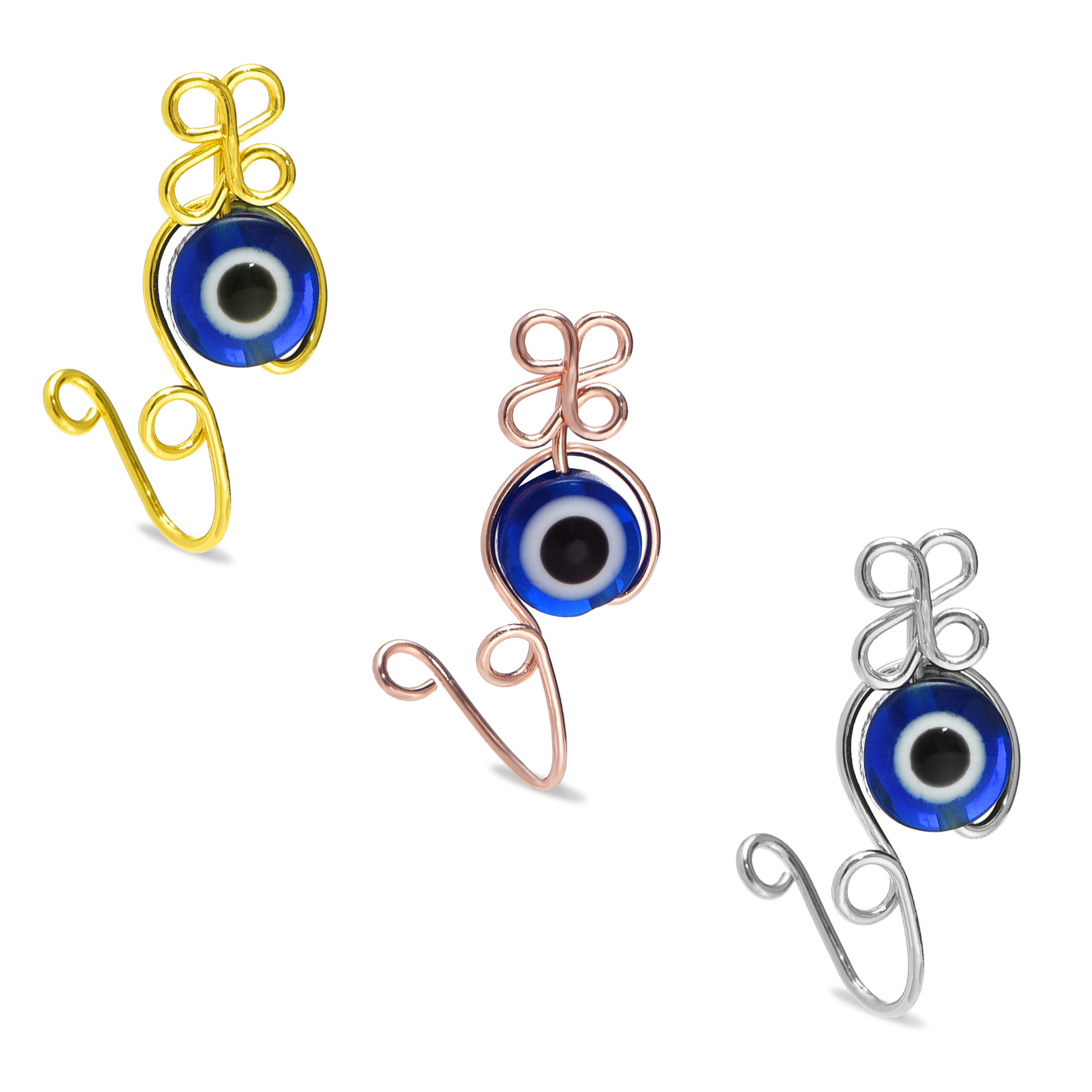 Evil Eye Nose Ring Handmade Co - Body Jewelry Real Gold recensione e prezzo