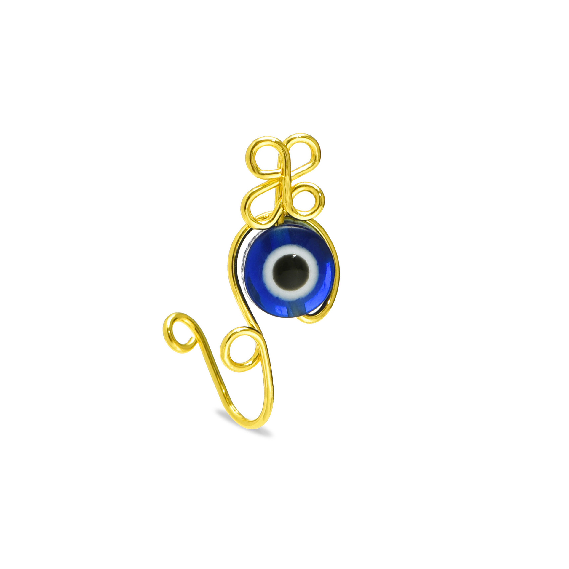 Evil Eye Nose Ring Handmade Co - Body Jewelry Real Gold recensione e prezzo