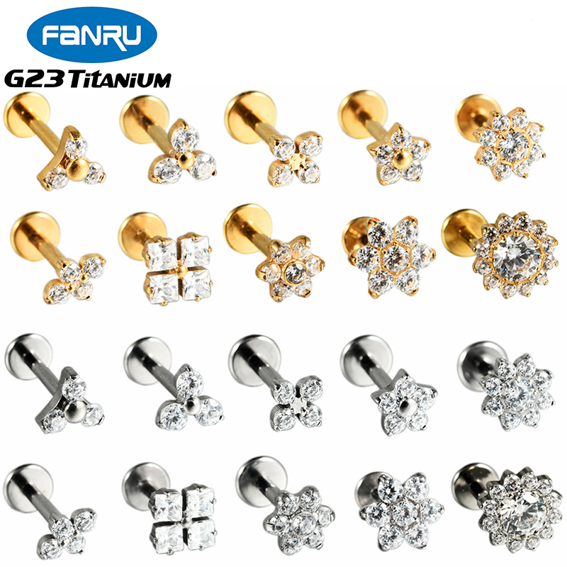 1PC ASTM F136 G23 Titanium Flo - Body Jewelry Internally Threaded recensione e prezzo
