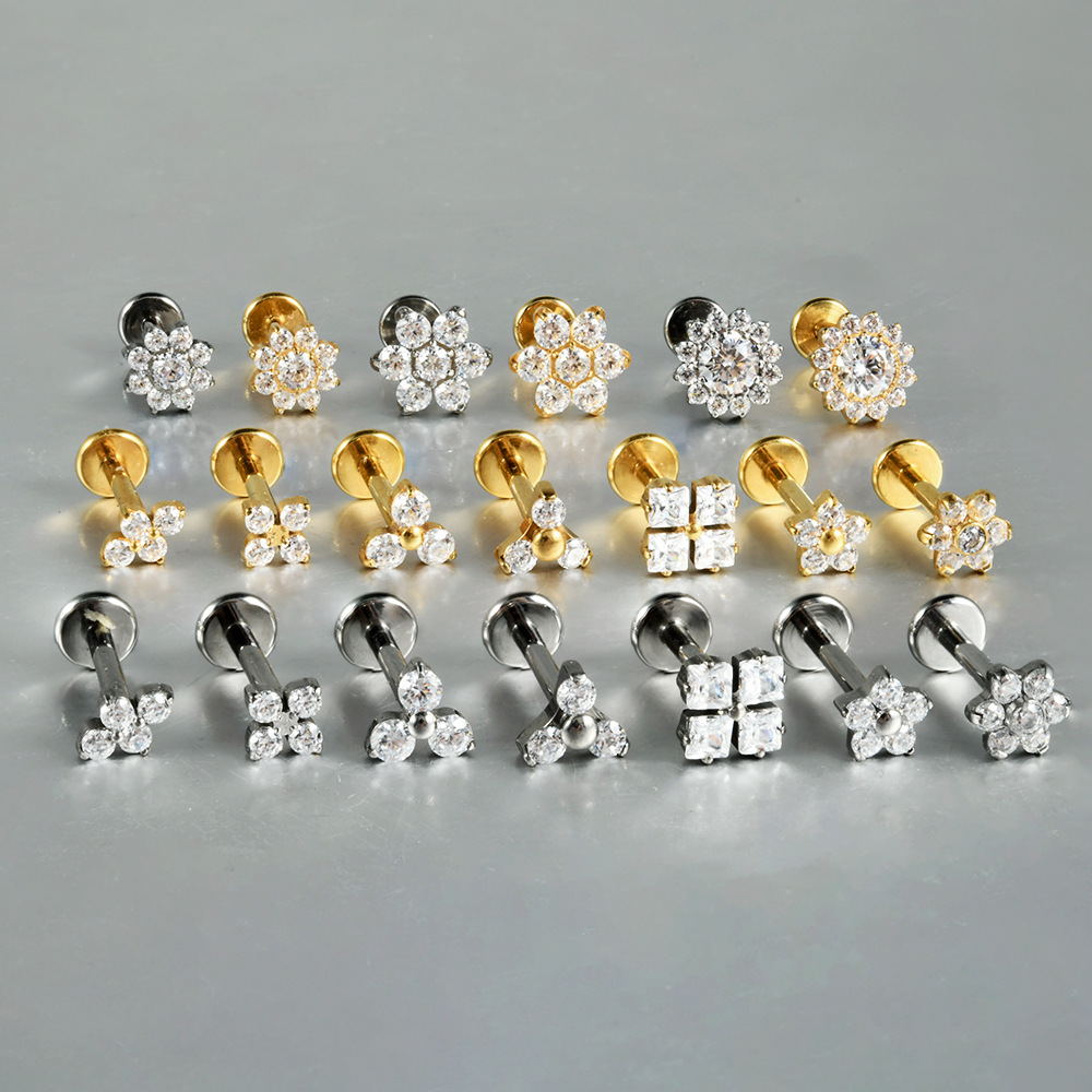 1PC ASTM F136 G23 Titanium Flo - Body Jewelry Internally Threaded recensione e prezzo