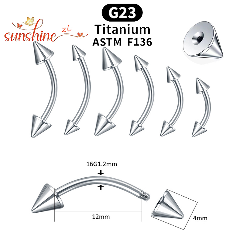 1PC G23 Titanium Spike Curved  - Zoor Body Jewelry recensione e prezzo