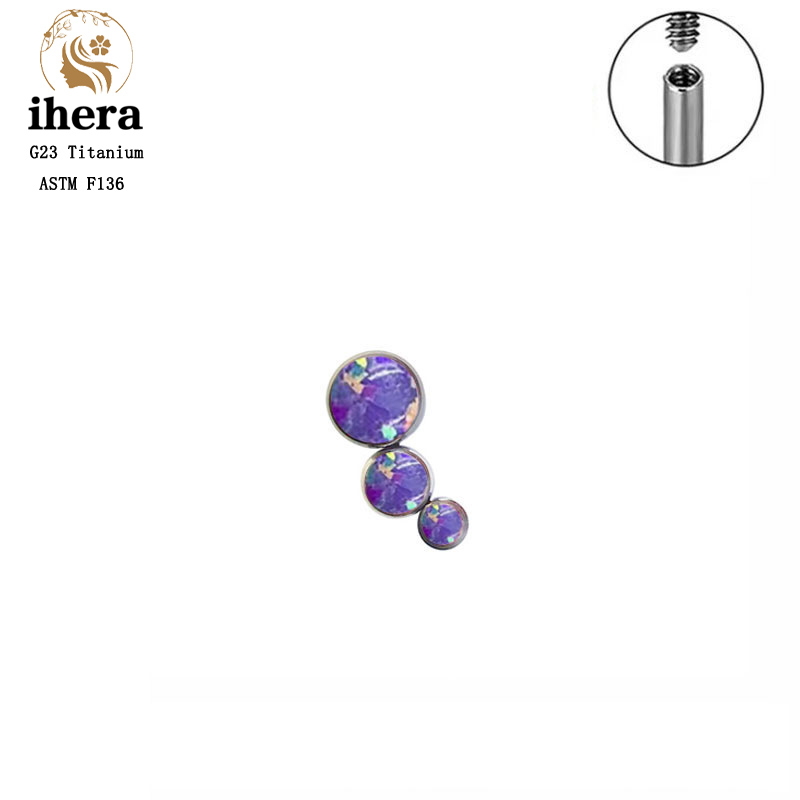 G23 Titanium Round Zircon Flat - Body Jewelry Internally Threaded recensione e prezzo