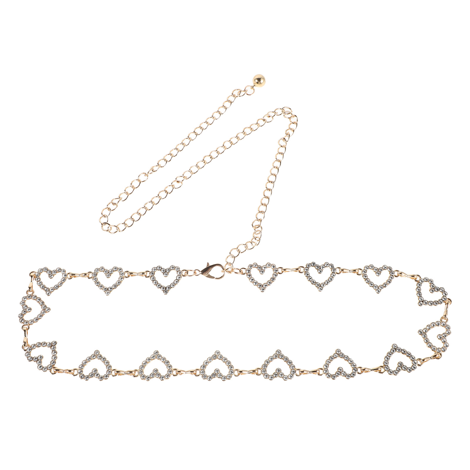 Women Heart Rhinestone Waist C - Body Jewelry Women recensione e prezzo