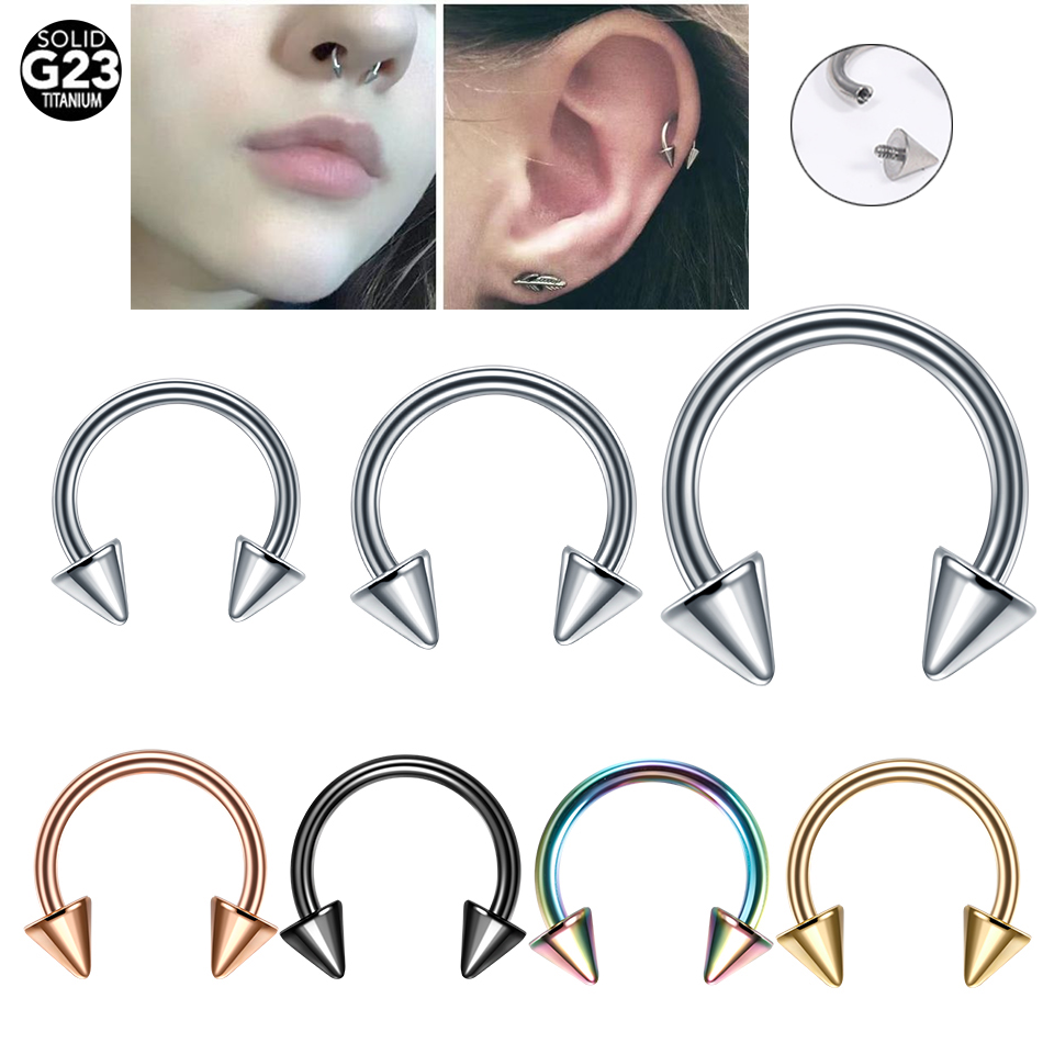 1PC Titanium 16G Septum Horses - Zoor Body Jewelry recensione e prezzo