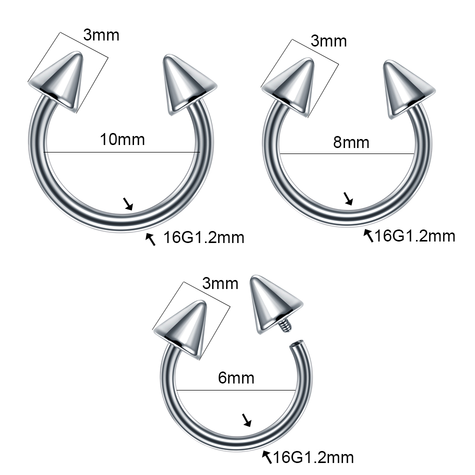 1PC Titanium 16G Septum Horses - Zoor Body Jewelry recensione e prezzo