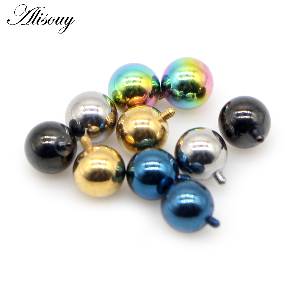 Alisouy 2PCS 3/4/5/6mm 16G Sta - Body Jewelry Dermal recensione e prezzo