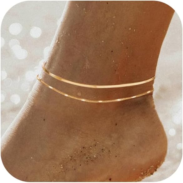 Ankle Bracelets for Women 14k  - Body Jewelry Real Gold recensione e prezzo