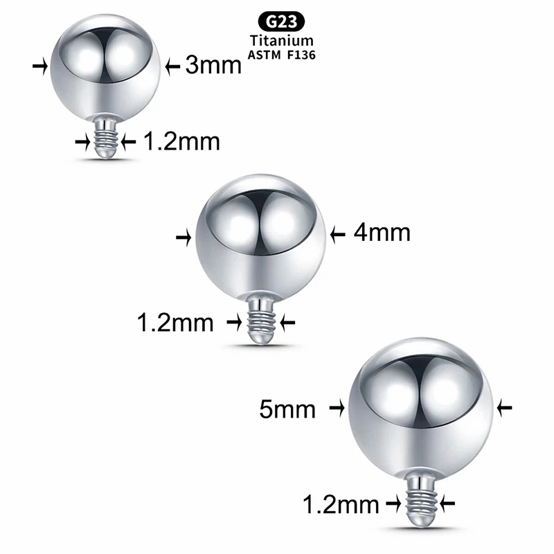 1PCS Internally Threaded Ball  - Body Jewelry Dermal recensione e prezzo