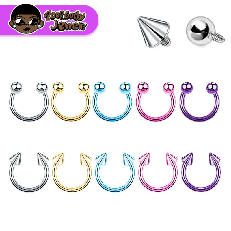 5pcs ASTM F136 Titanium Horses - Zoor Body Jewelry recensione e prezzo