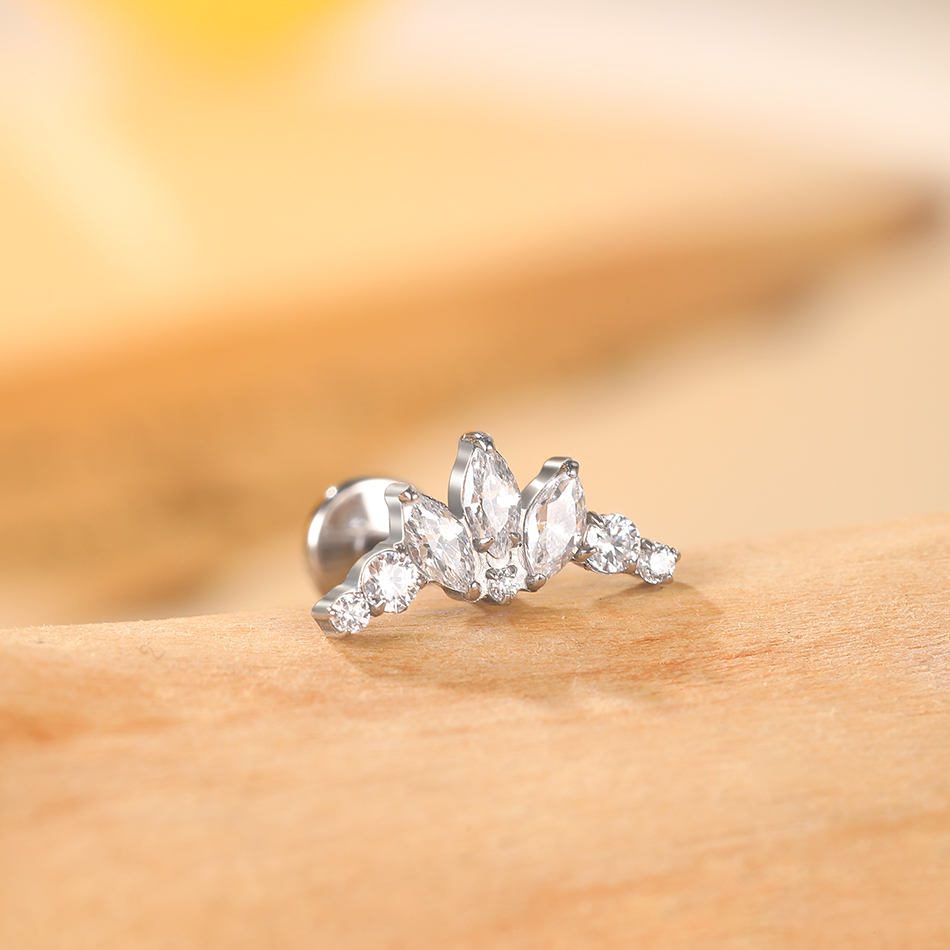 1PC Titanium Zirconia Dolphin  - Body Jewelry Internally Threaded recensione e prezzo