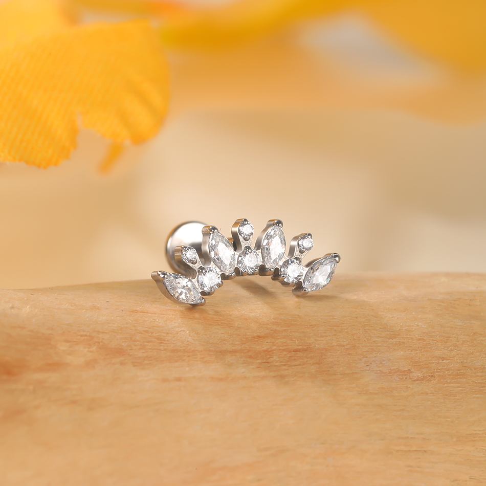 1PC Titanium Zirconia Dolphin  - Body Jewelry Internally Threaded recensione e prezzo