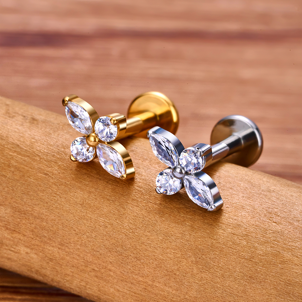 1Pc Titanium Labret Piercing G - Zoor Body Jewelry recensione e prezzo