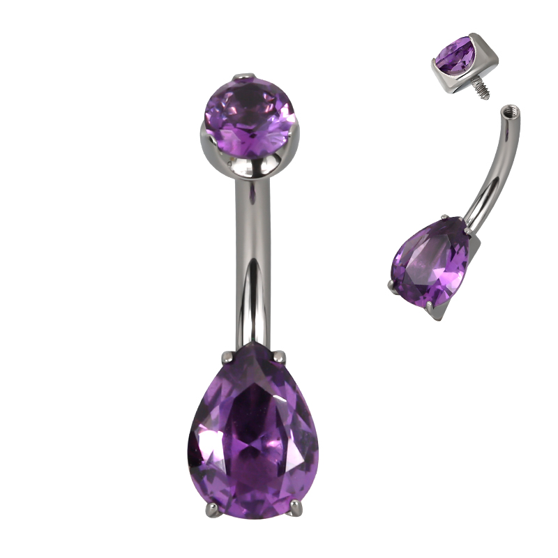ASTM F136 Titanium PIERC Pear  - Nipple Bar Curved recensione e prezzo
