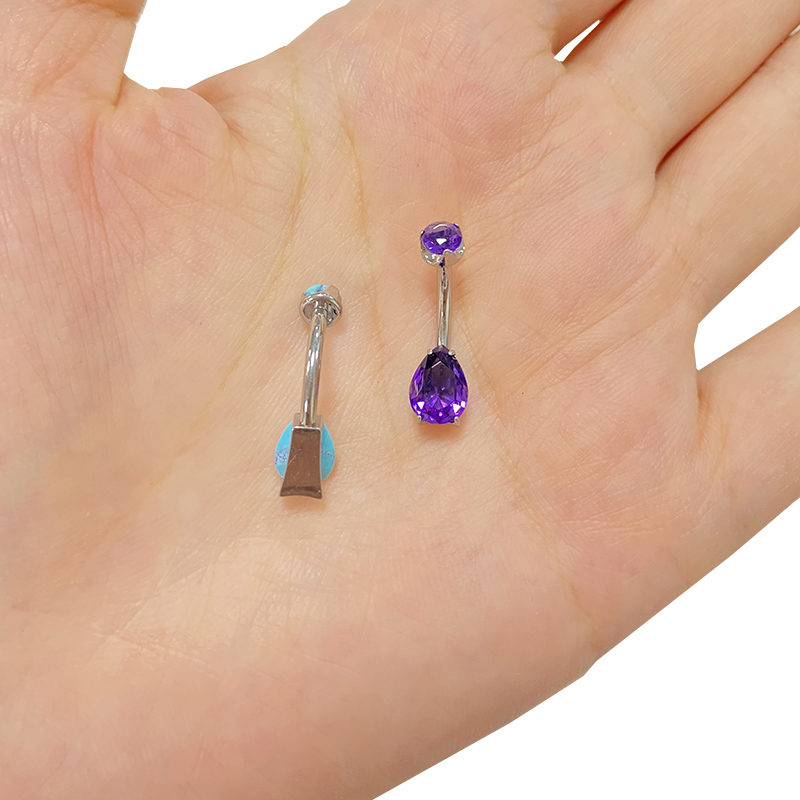 ASTM F136 Titanium PIERC Pear  - Nipple Bar Curved recensione e prezzo