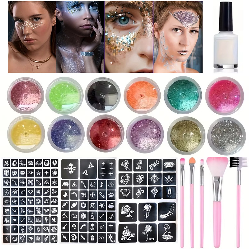 12 Colors of Glitter DIY Flash - Body Jewelry Glue recensione e prezzo