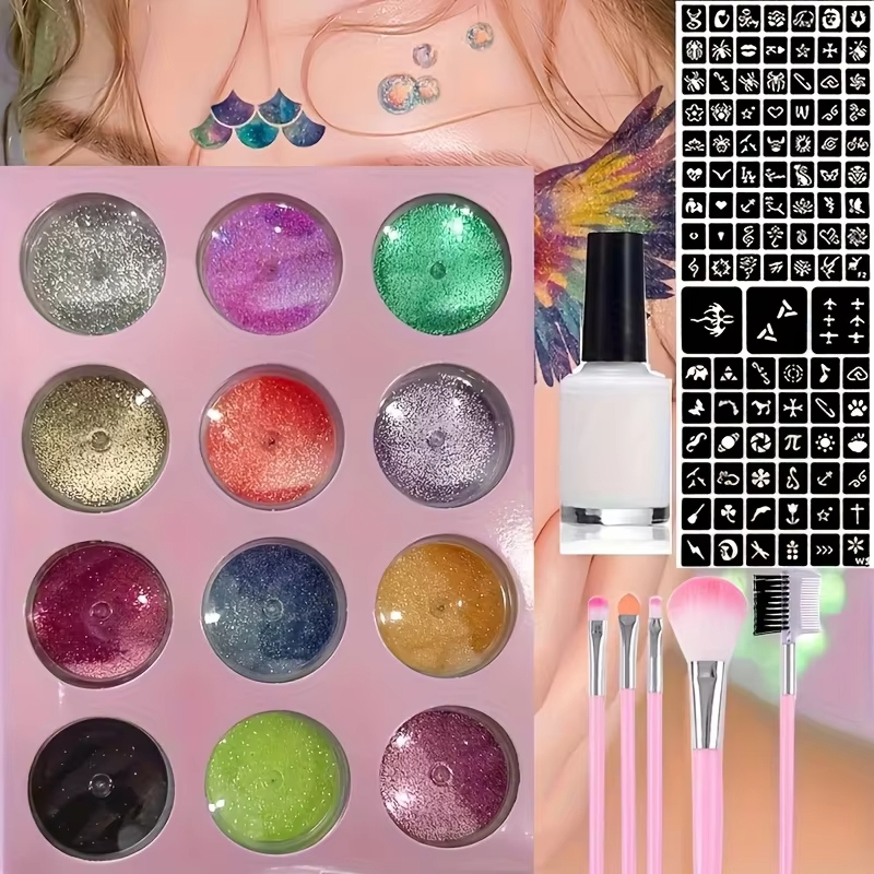 12 Colors of Glitter DIY Flash - Body Jewelry Glue recensione e prezzo
