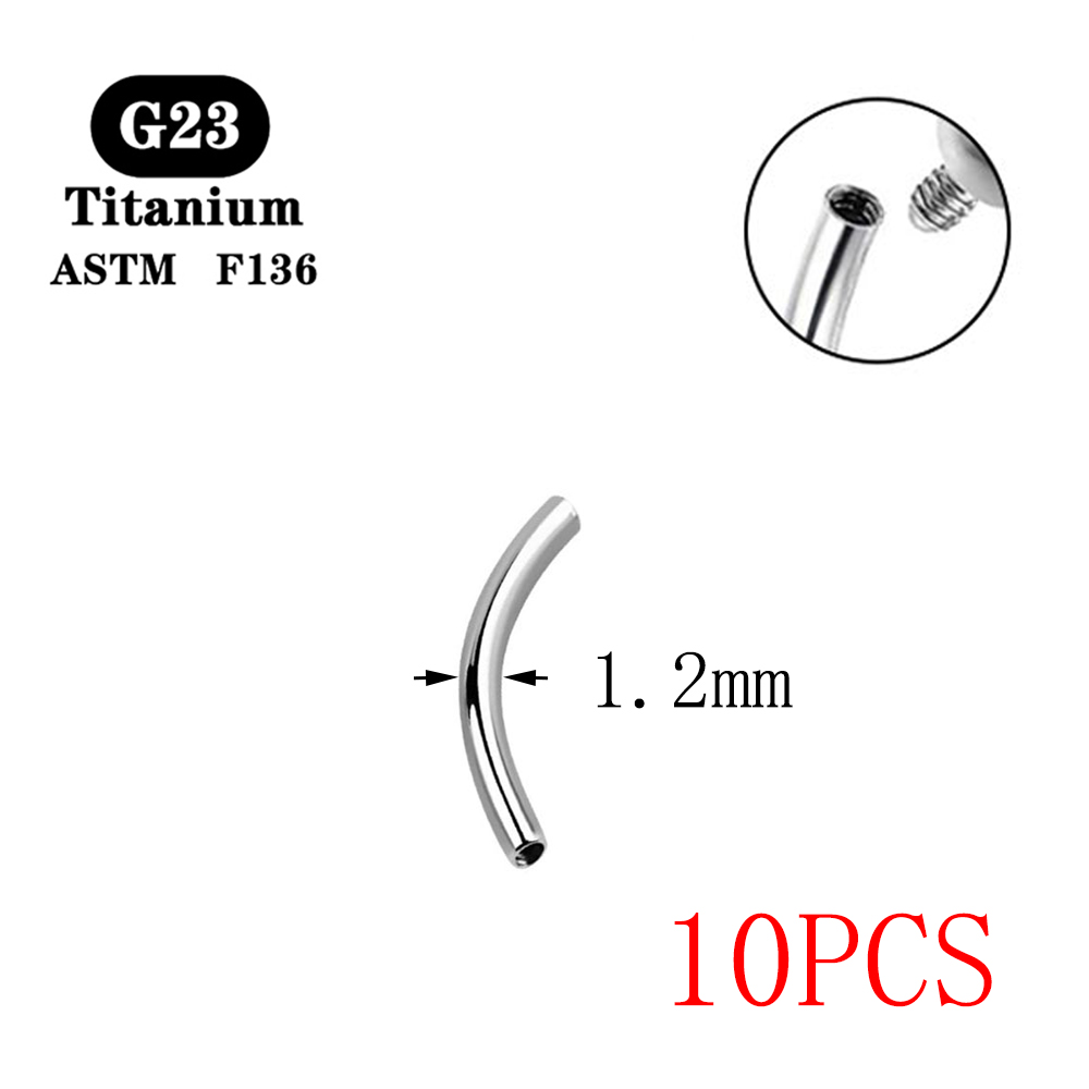 10PCS G23 Titanium 14G 16G Eye - Nipple Bar Curved recensione e prezzo