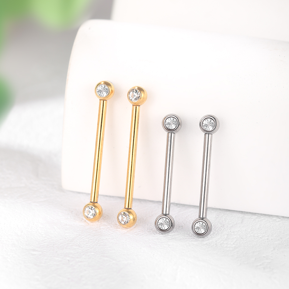 1/5pcs 6-20mm Titanium CZ Beze - Body Jewelry Internally Threaded recensione e prezzo