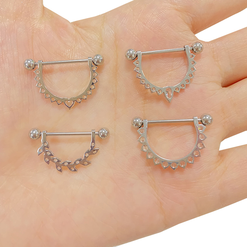 ASTM F136 Titanium PIERC CZ Pa - Nipple Bar Curved recensione e prezzo
