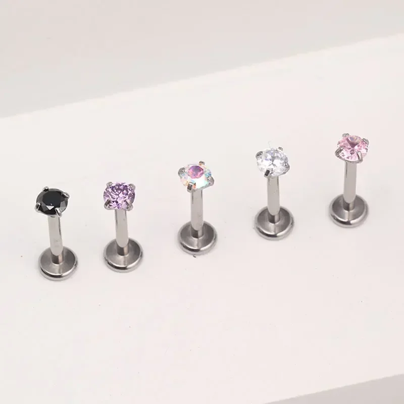 1Pcs G23 Titanium Piercing CZ  - Zoor Body Jewelry recensione e prezzo