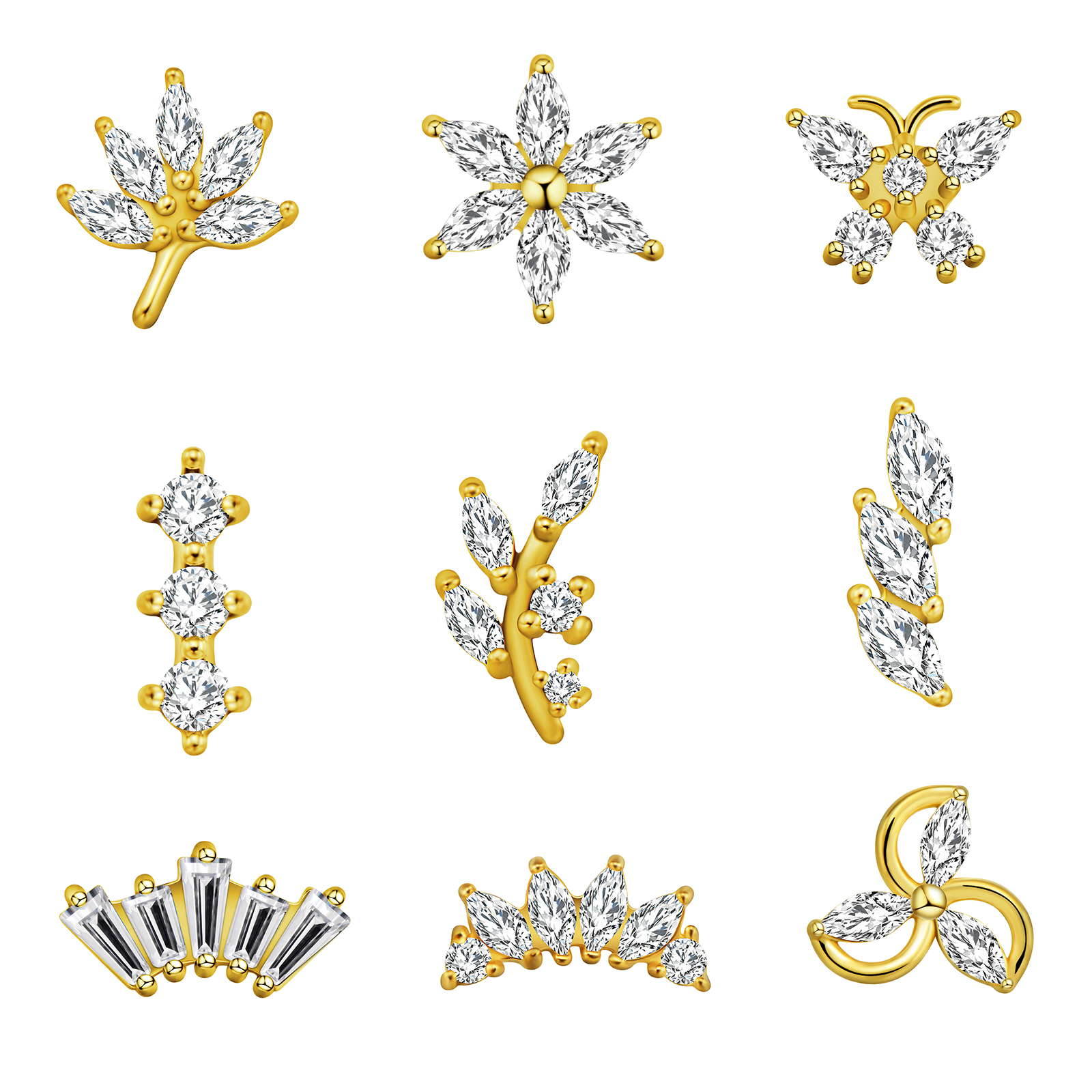 Maple Leaf Labret Piercing Sta - Body Jewelry Internally Threaded recensione e prezzo