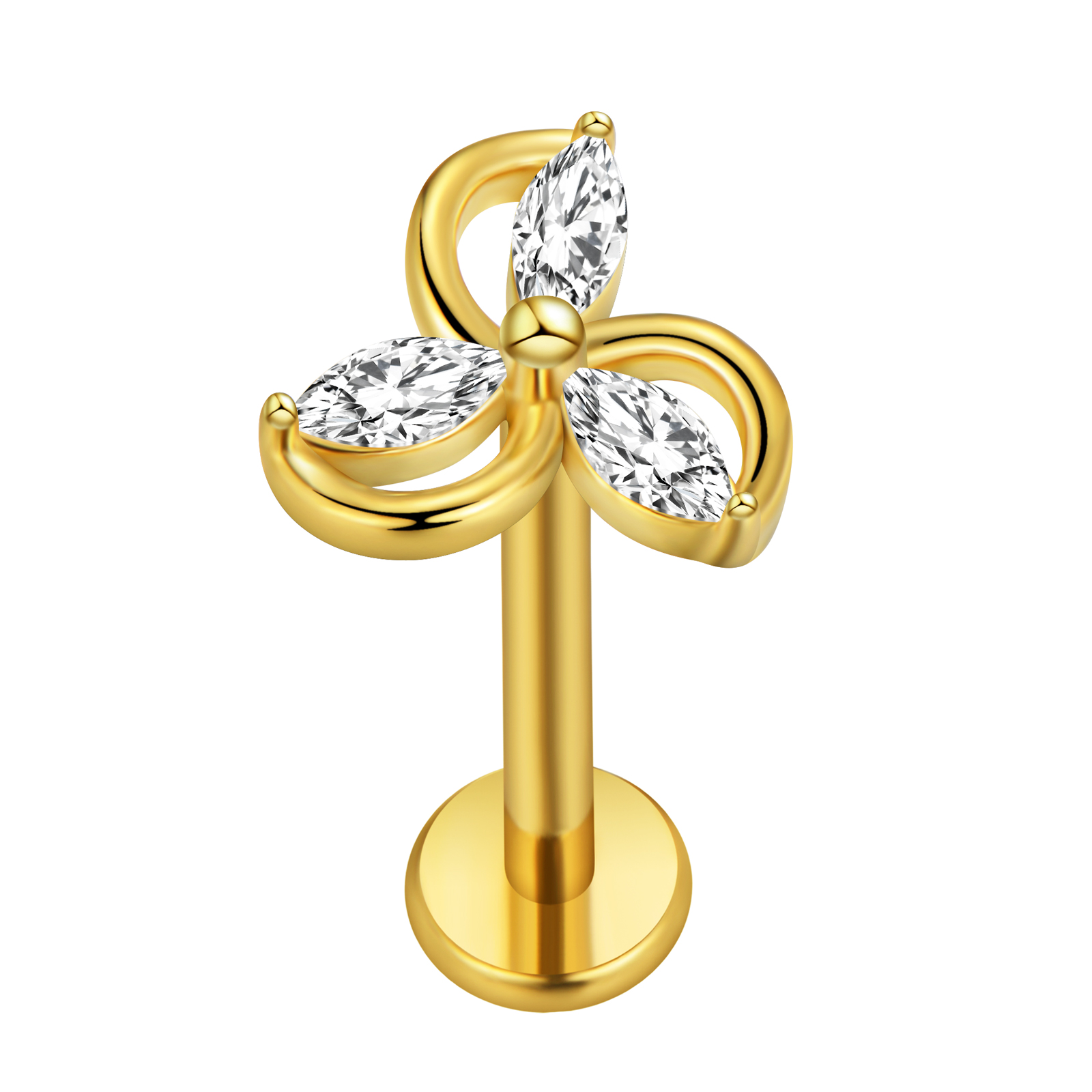 Maple Leaf Labret Piercing Sta - Body Jewelry Internally Threaded recensione e prezzo