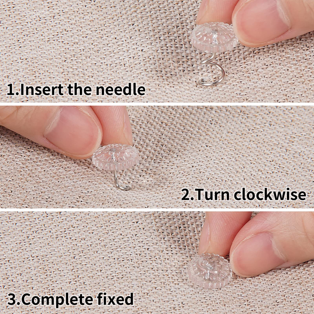 20/40/50Pcs Clear Twist Pins B - Threadless Push Pin recensione e prezzo