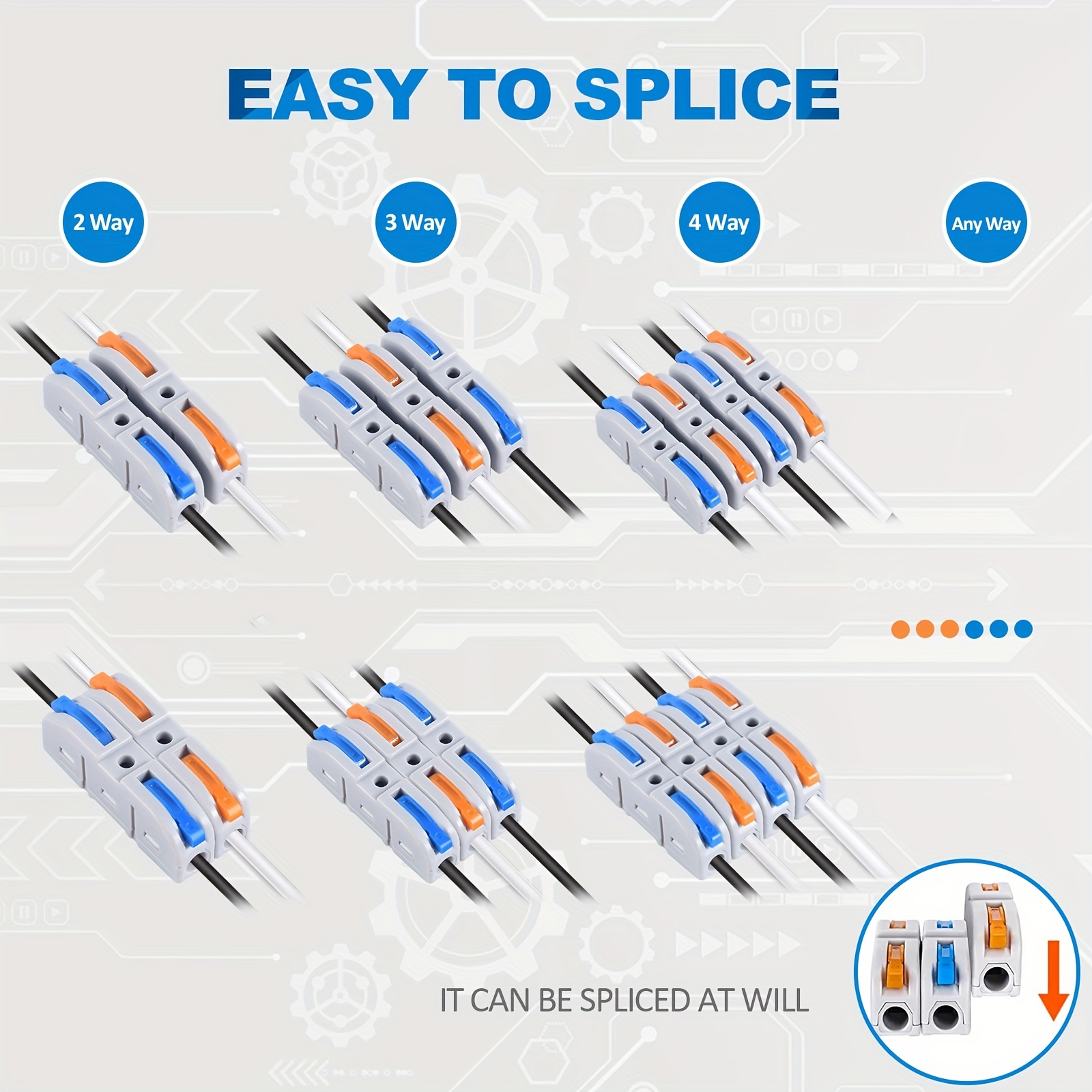 Lever Wire Connectors, 10pcs/6 - Threadless Push Pin recensione e prezzo