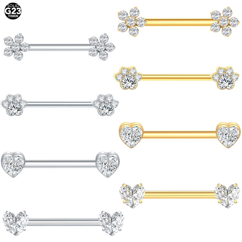 1Pc Titanium Flower Nipple Pie - Body Jewelry Internally Threaded recensione e prezzo