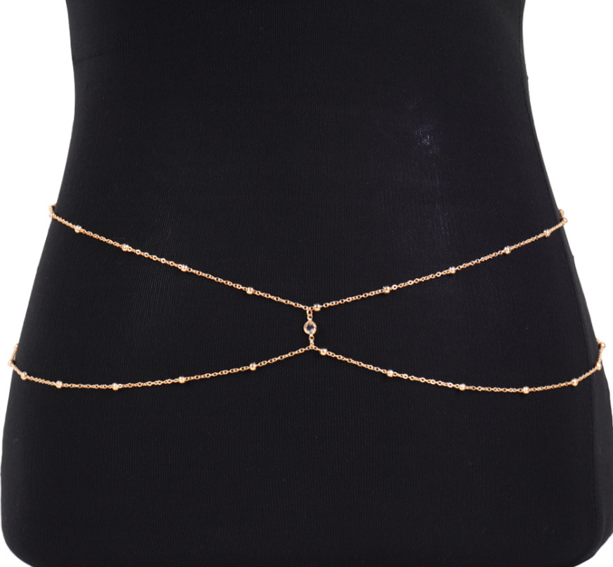 Clear Rhinestone Beaded Belly  - Body Jewelry Women recensione e prezzo