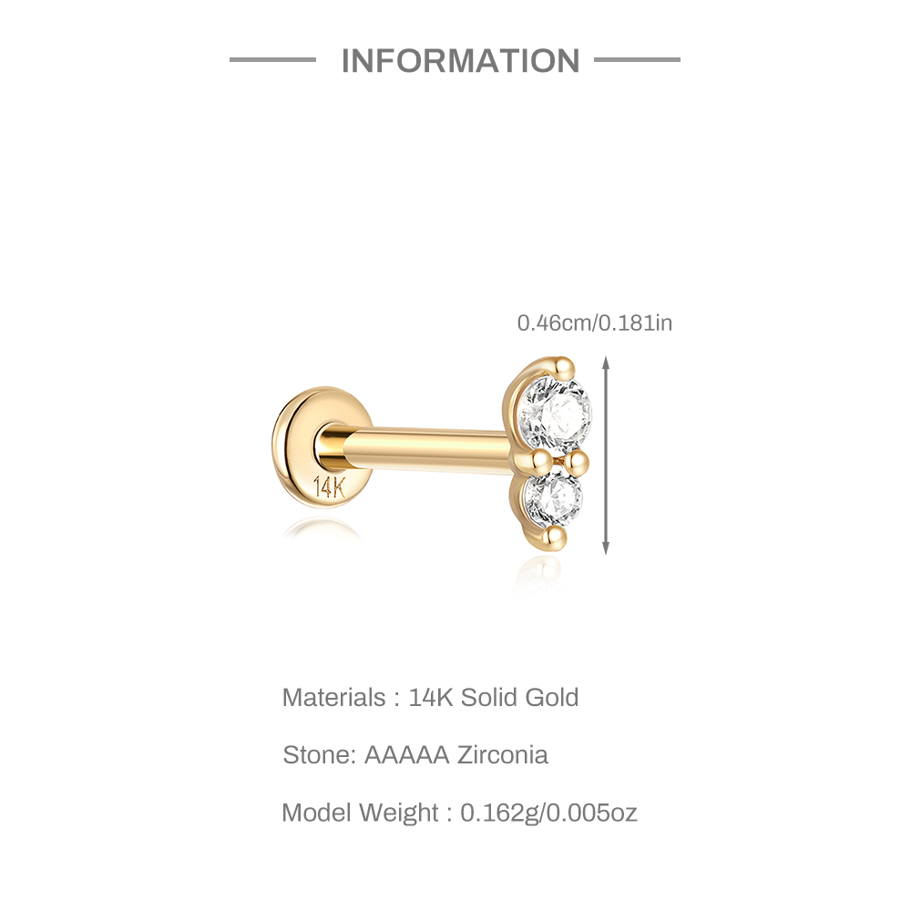 AIDE Real 14K Solid Gold Color - Body Jewelry Real Gold recensione e prezzo