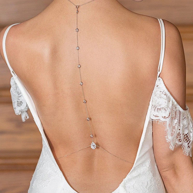 Hot style zircon back chain br - Body Jewelry Back recensione e prezzo