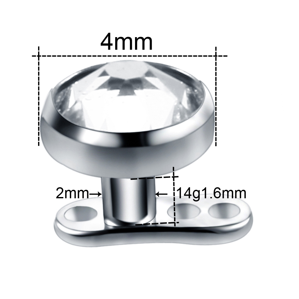 10pcs/lot Titanium Micro Derma - Body Jewelry Dermal recensione e prezzo