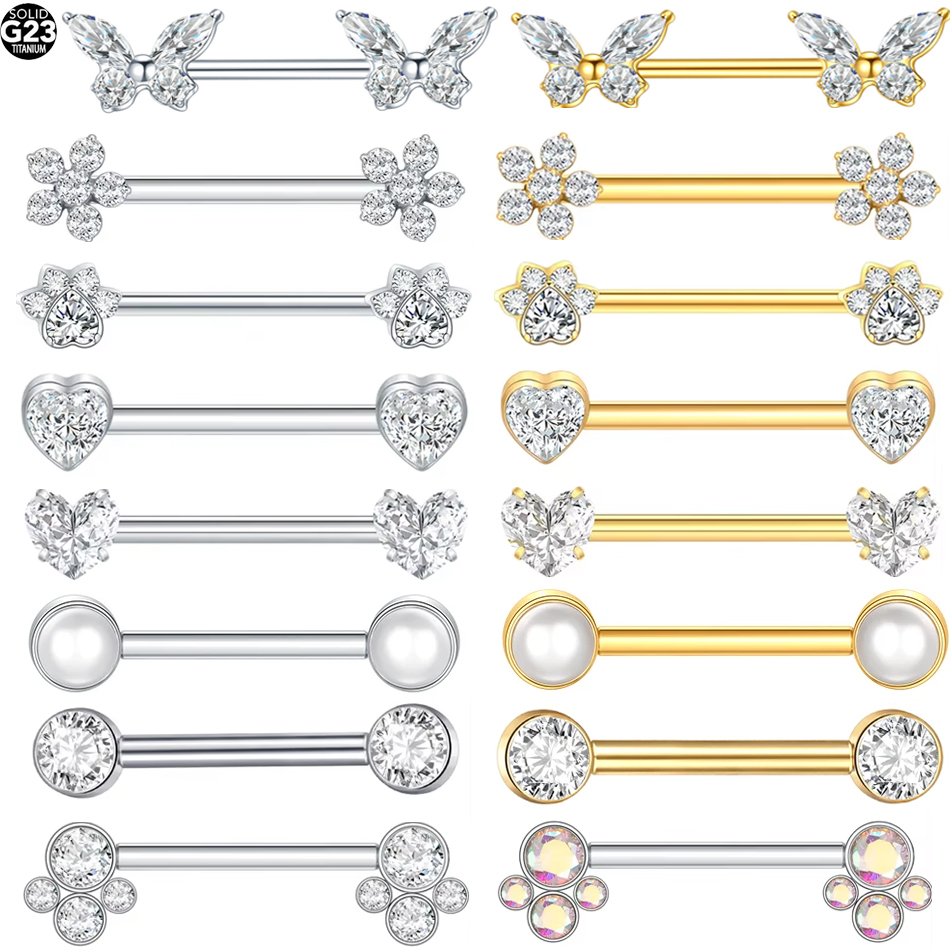 1Pc G23 Titanium Nipple Ring S - Body Jewelry Internally Threaded recensione e prezzo